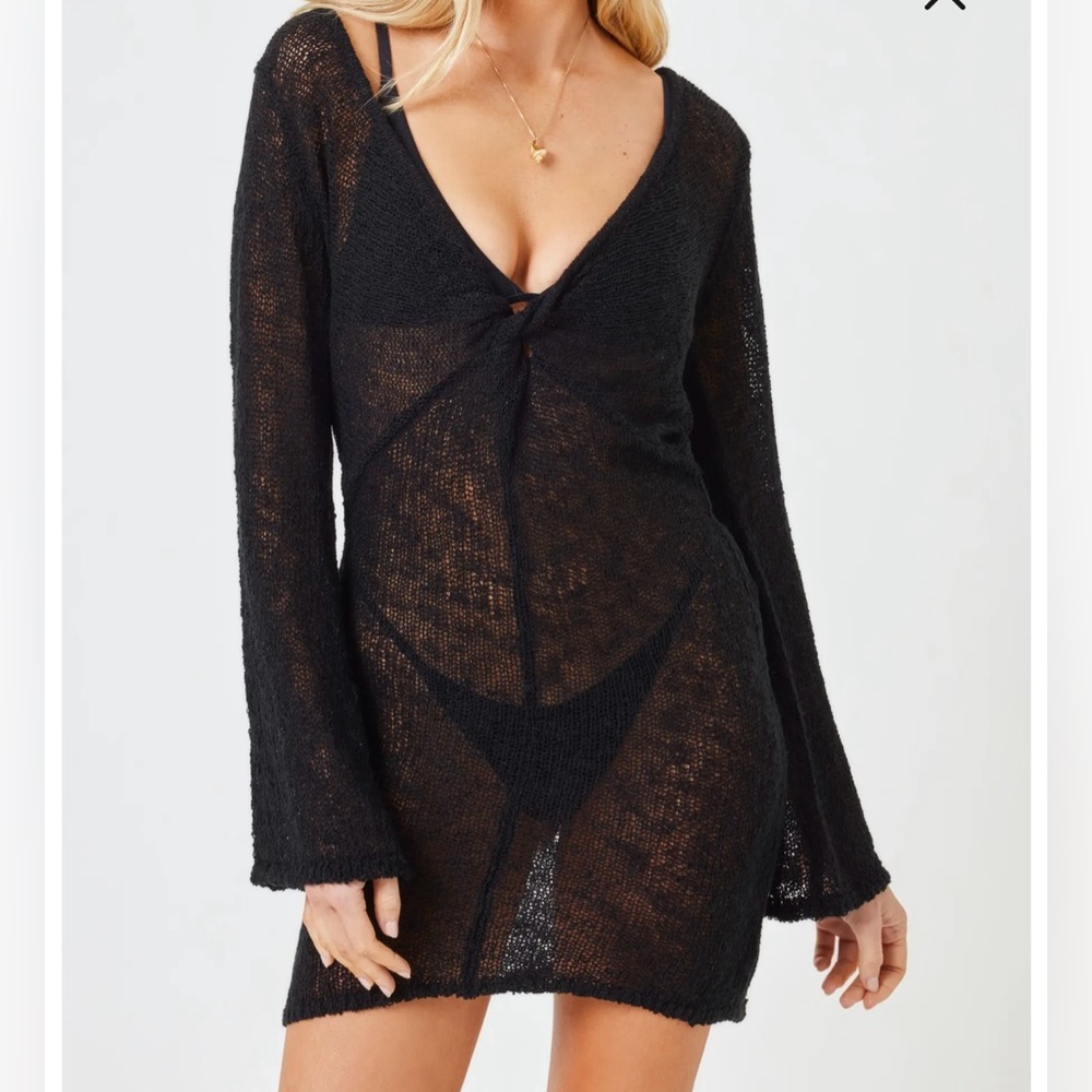 NWT - Lspace black palisades coverup - so cute and great for summer!
